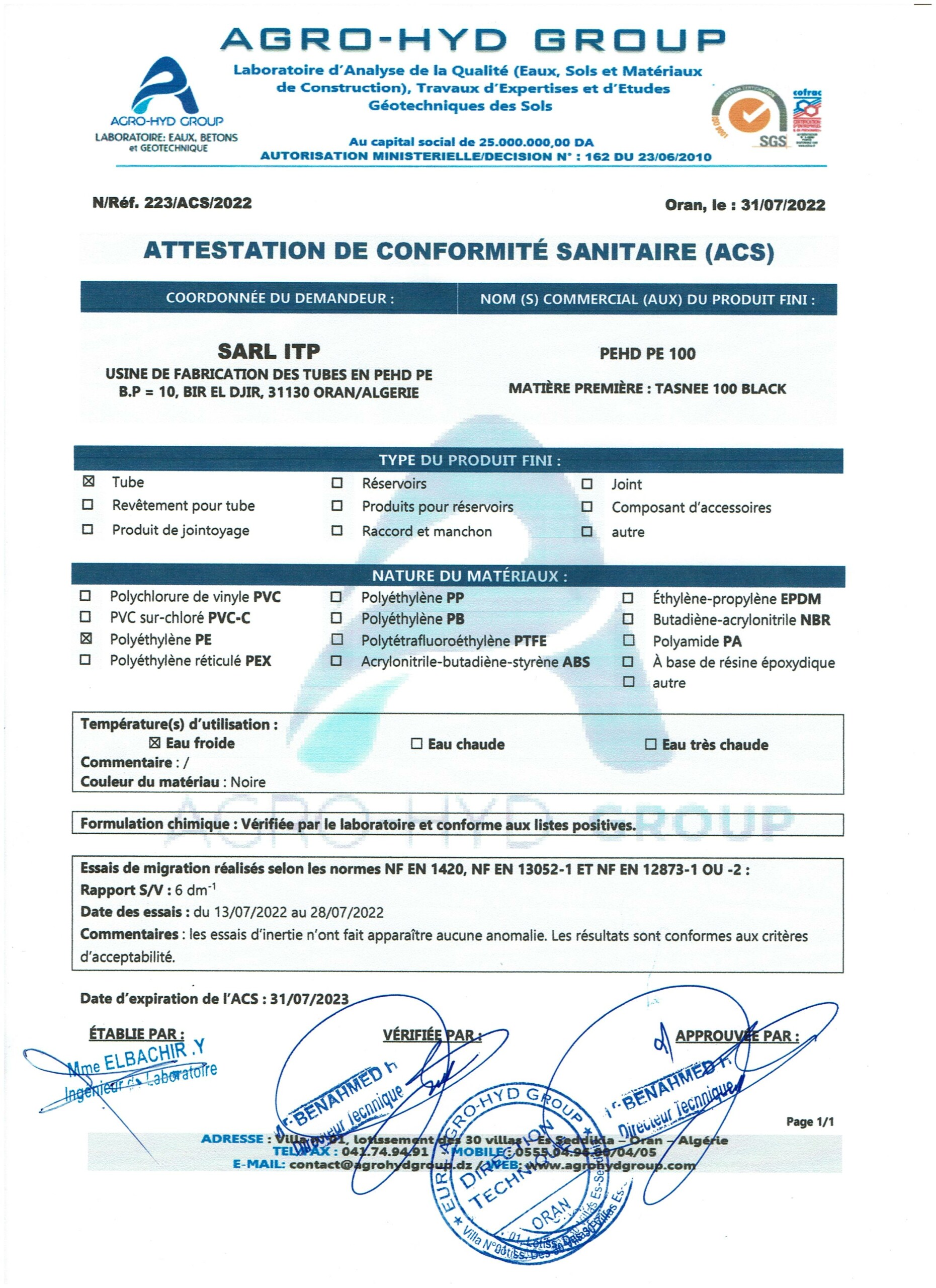 Sanitaire 2022